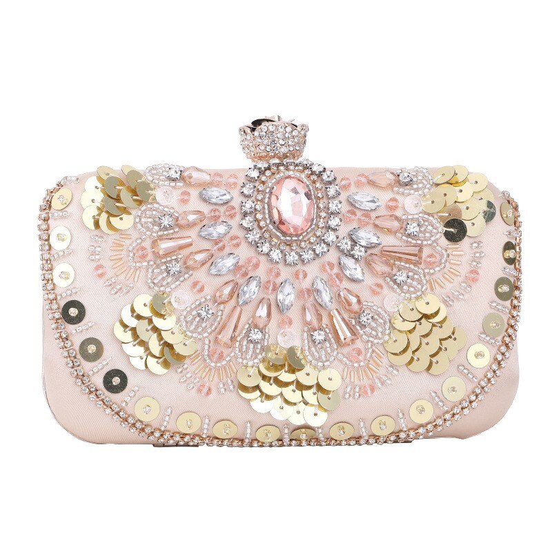 Diamond Rhinestone Evening Clutch Handbag - Novalito