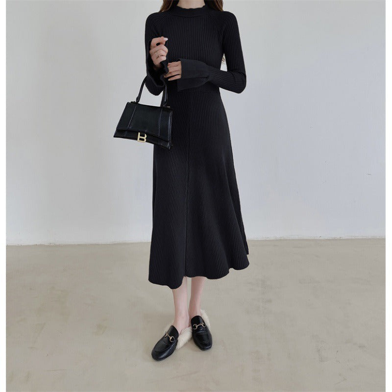 Knitted Long Sleeve Sweater Dress - Novalito