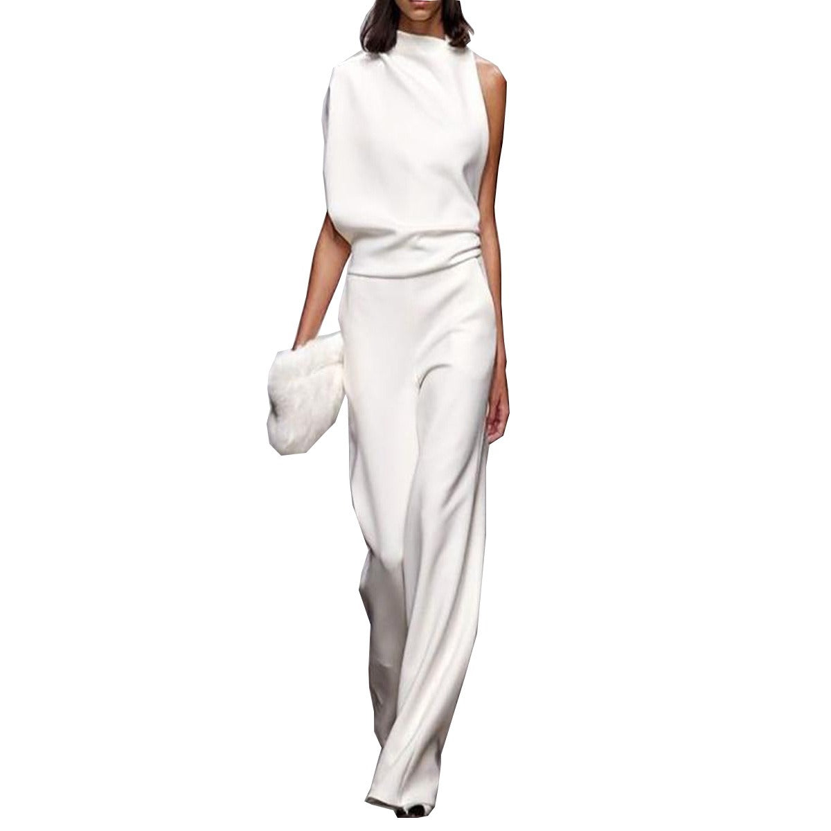 Single shoulder casual commuting jumpsuit - Novalito