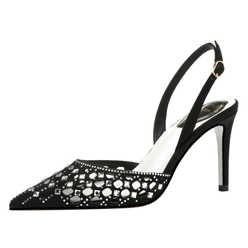 Semi-trail Rhinestone High Heel - Novalito