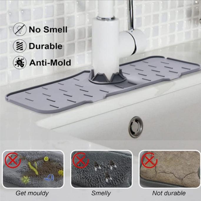 Kitchen Bathroom Silicone Sink Splash Drying Mate - Novalito