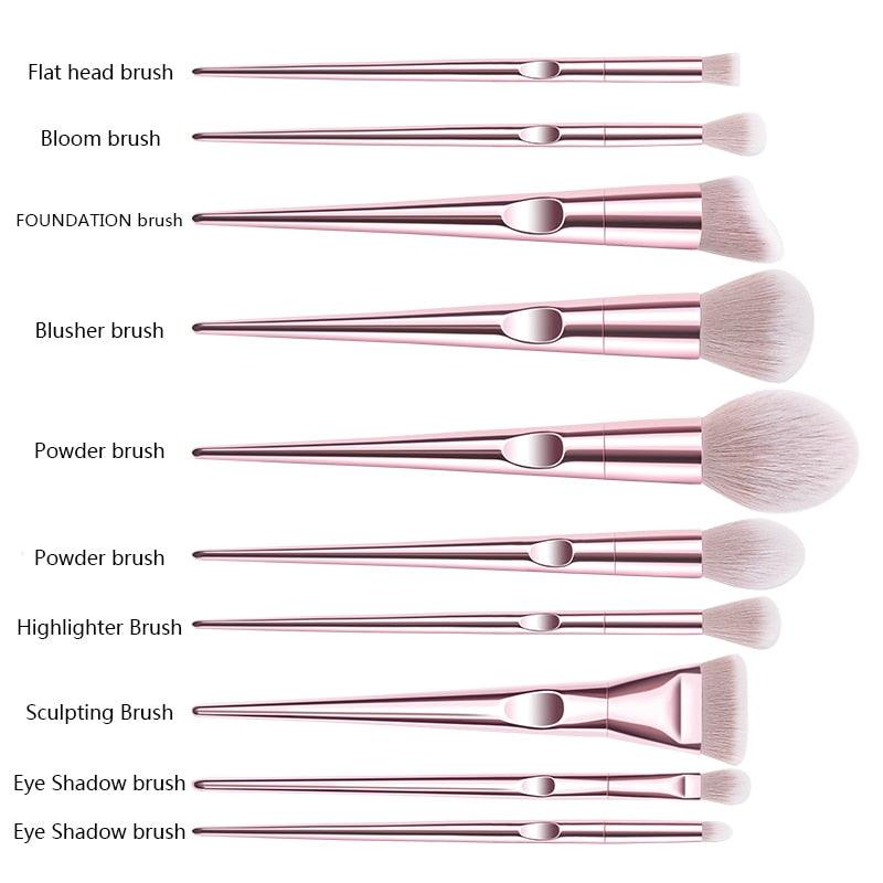 10Pcs Makeup Brush Set - Novalito