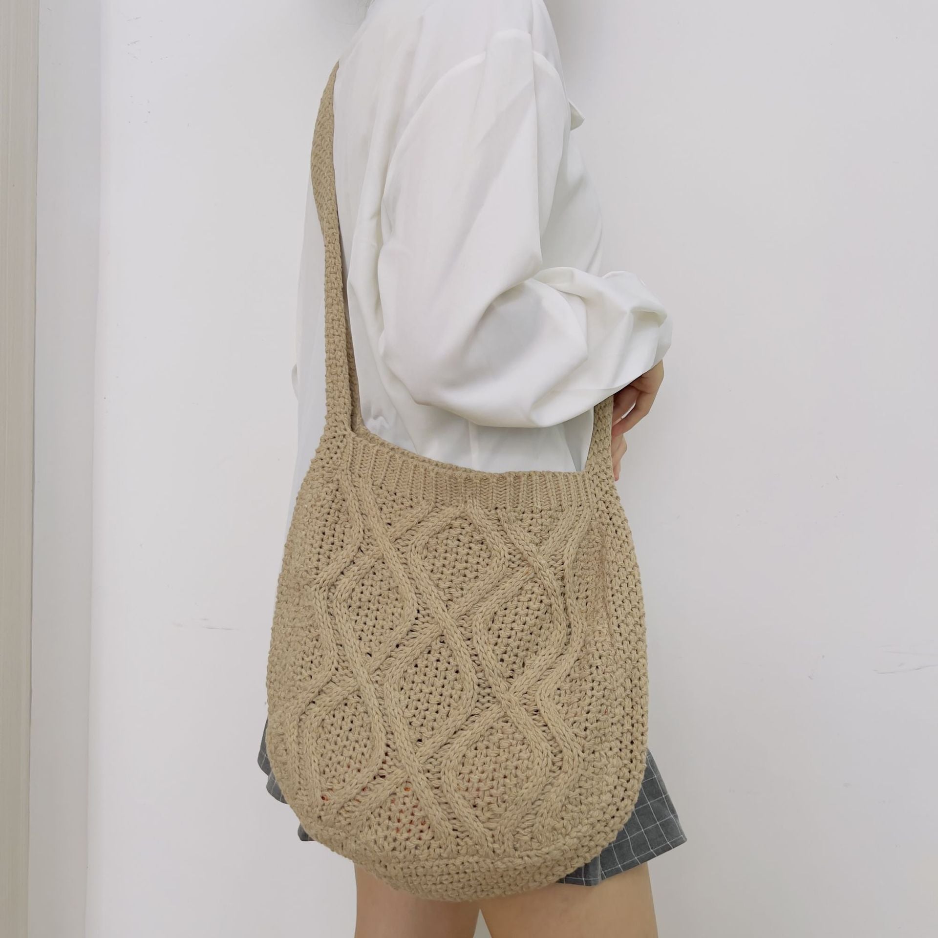 Knitted Messenger Tote Bag - Novalito