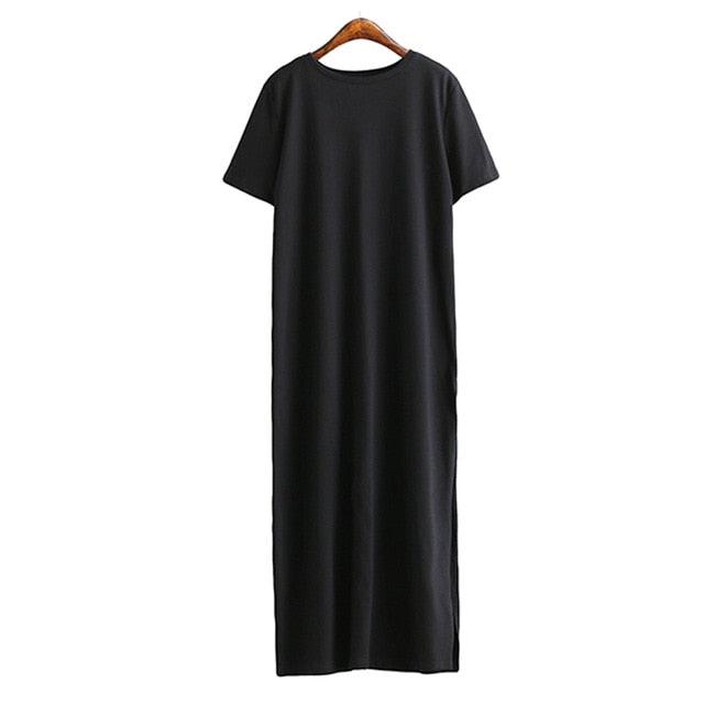 Maxi Boho T Shirt Dress - Novalito