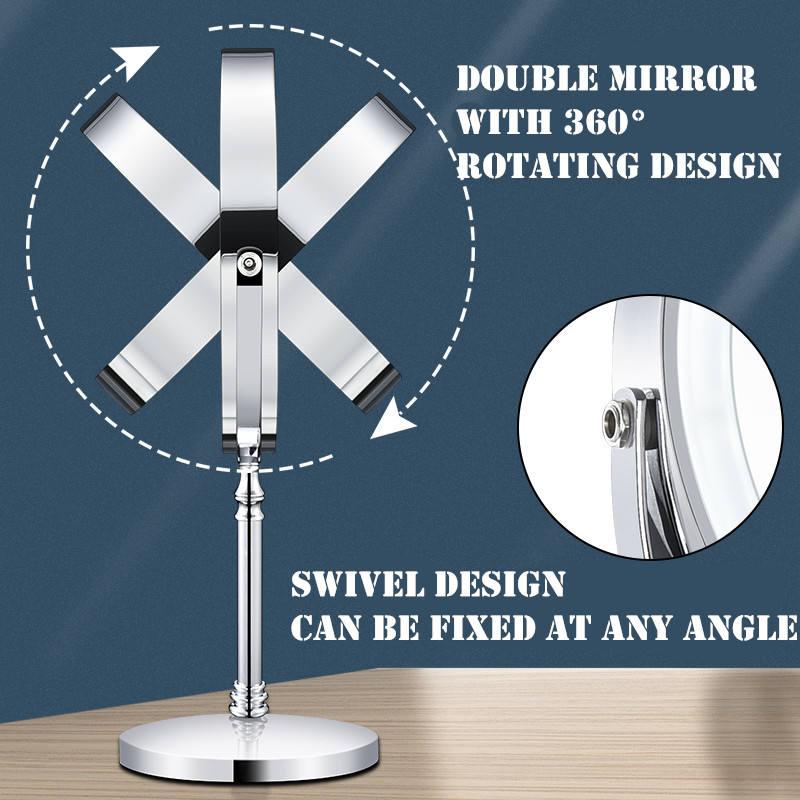 Magnifying Dual sided Mirror with Light - Novalito