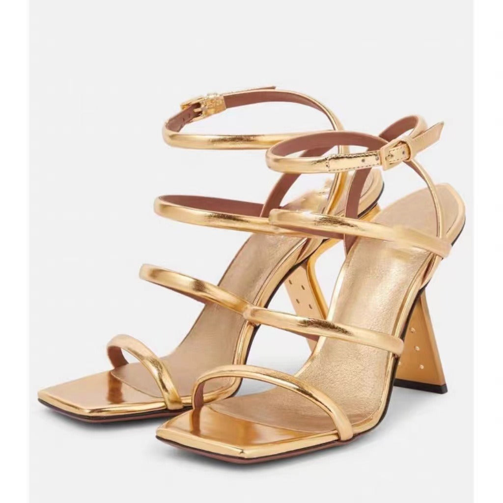 High Heel Wrapped Sandals - Novalito