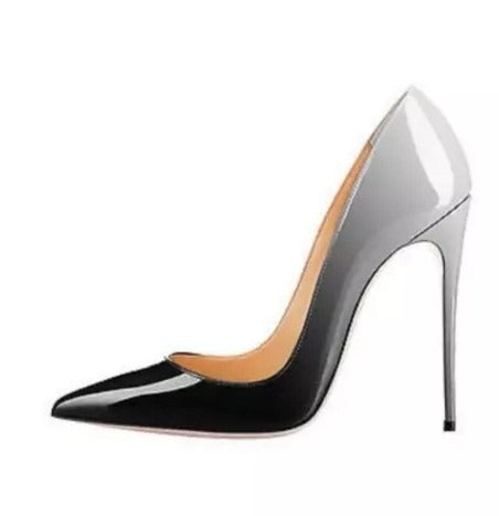 Gradient patent leather pointed high heels - Novalito