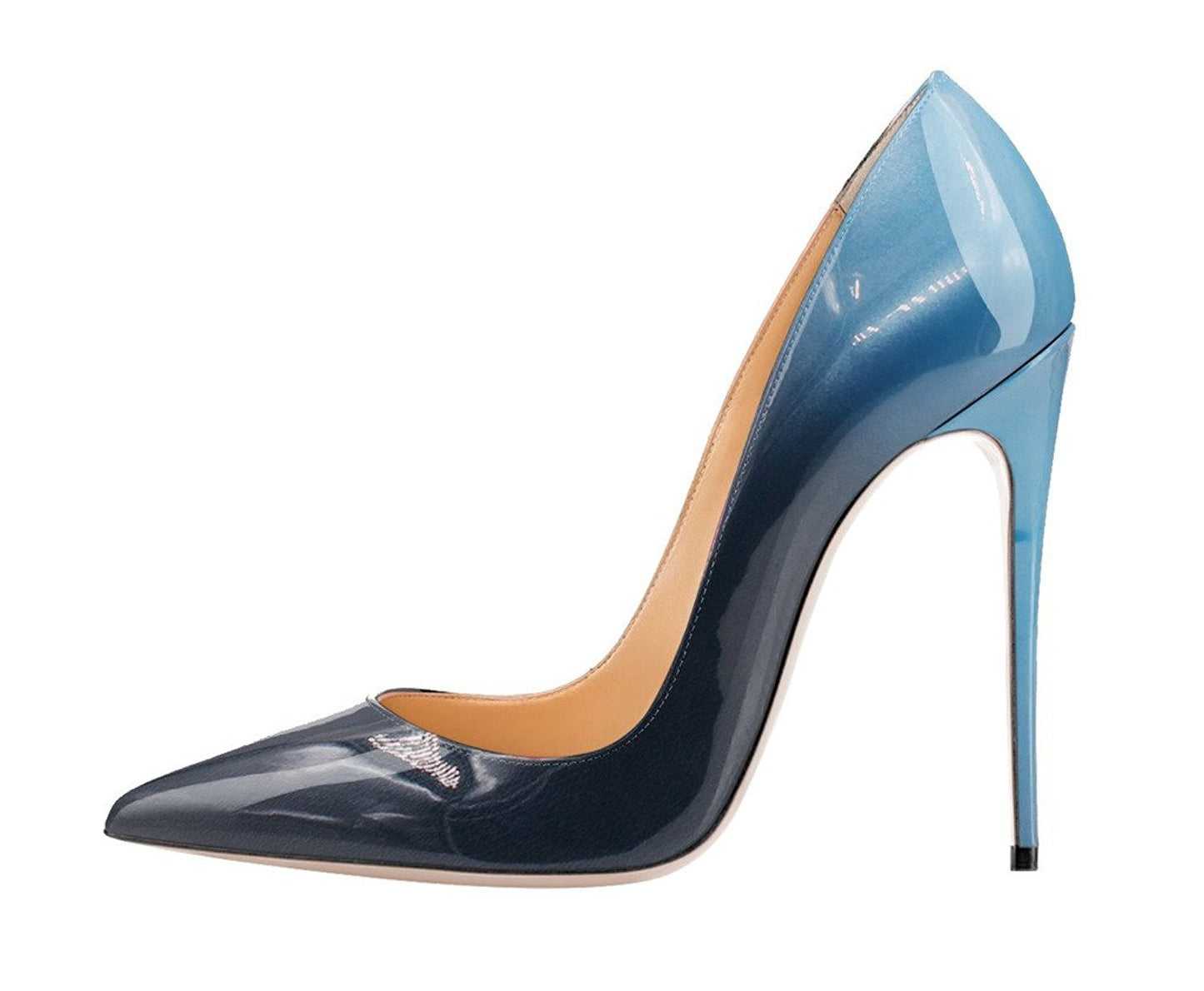 Gradient patent leather pointed high heels - Novalito