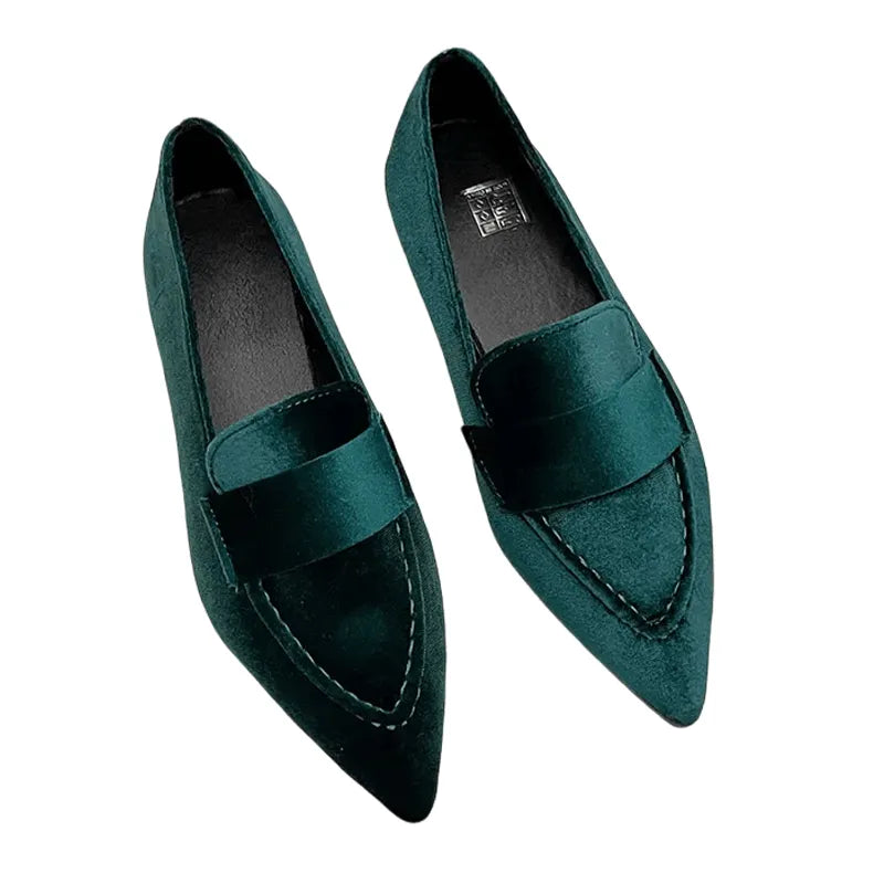 Suede Flat Ballet Style Loafer - Novalito