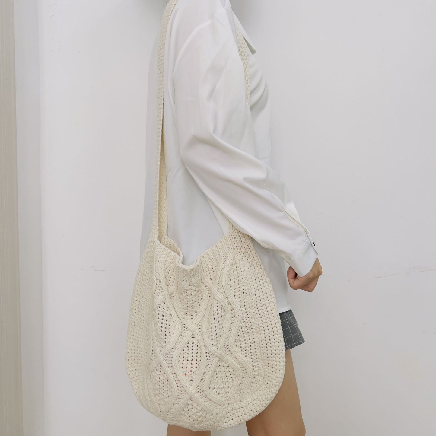 Knitted Messenger Tote Bag - Novalito