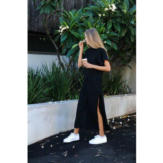 Maxi Boho T Shirt Dress - Novalito