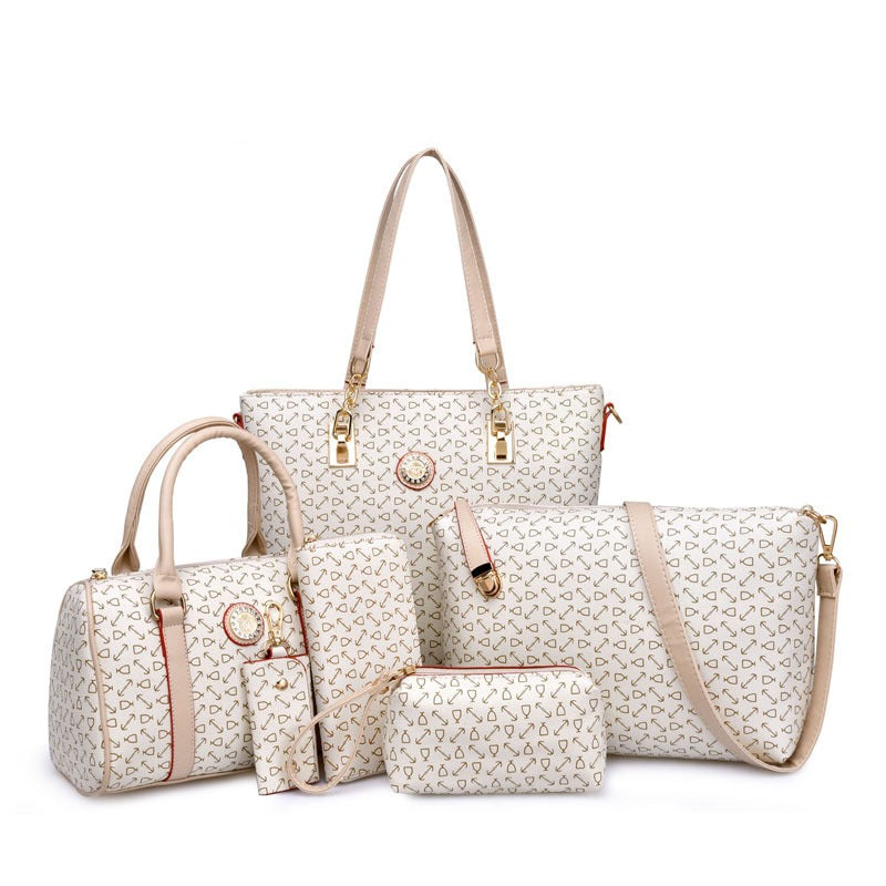 Fish bone patterned bag six piece set - Novalito