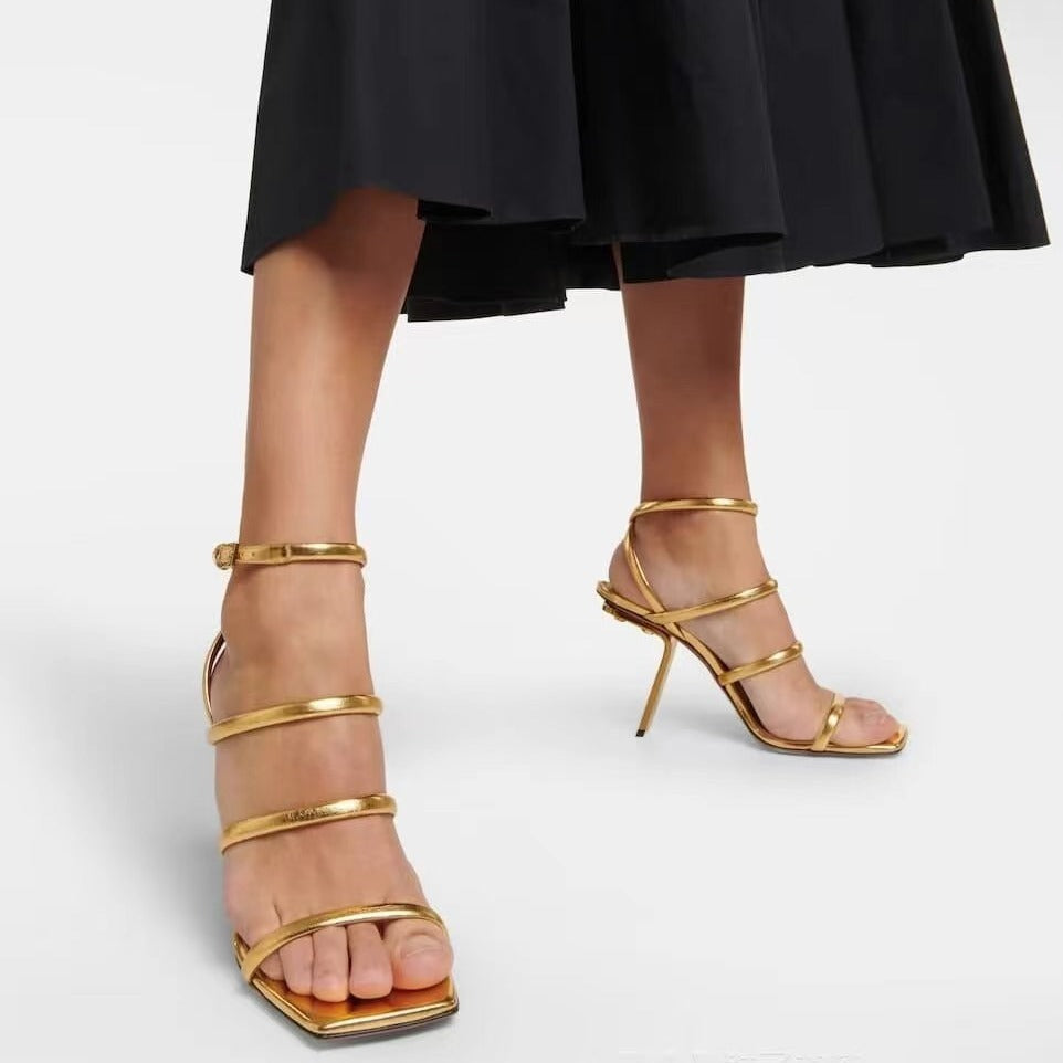 High Heel Wrapped Sandals - Novalito